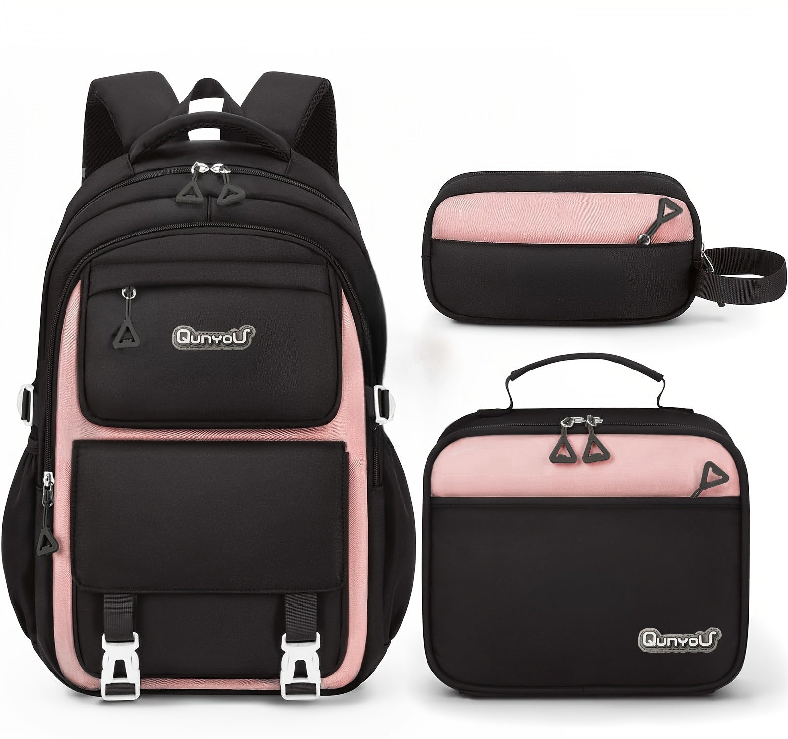 Multi-Pocket School Backpack with Pencil Case Lightweight & Stylish