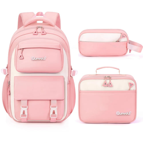 Multi-Pocket School Backpack with Pencil Case Lightweight & Stylish