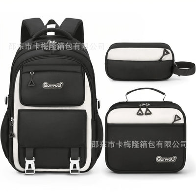 Multi-Pocket School Backpack with Pencil Case Lightweight & Stylish